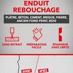 Enduit rebouchage poudre