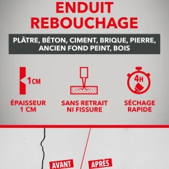 Enduit rebouchage pâte