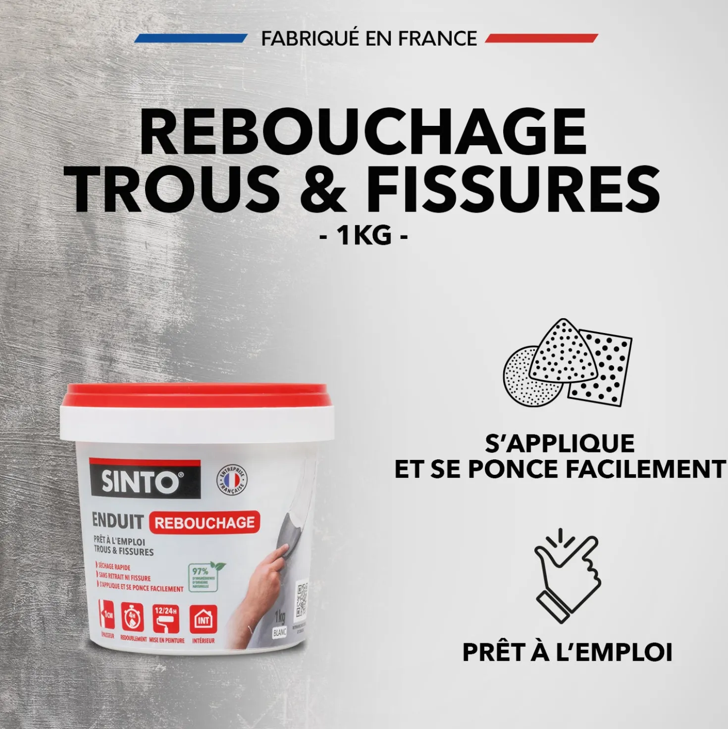 Enduit rebouchage pâte