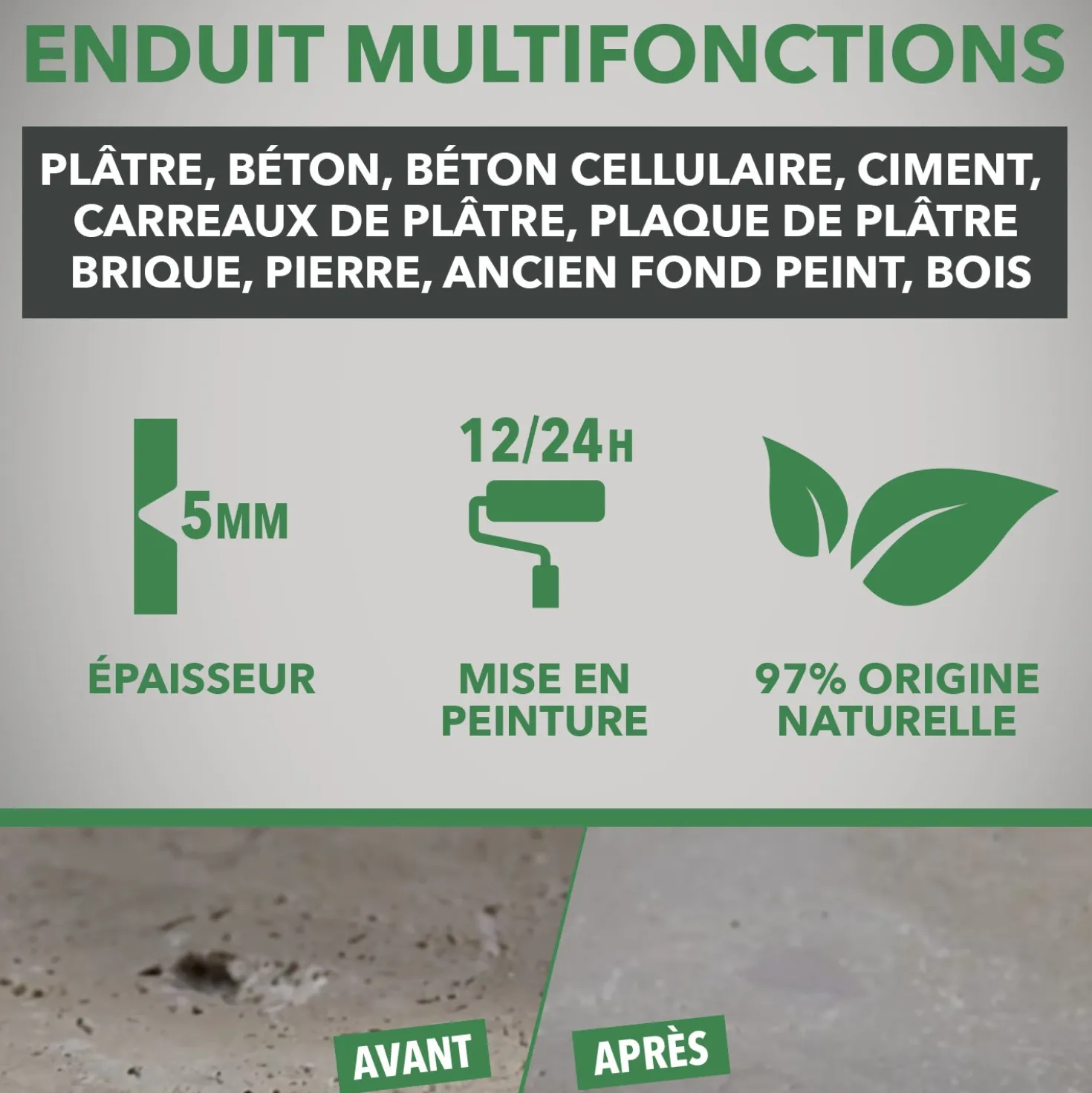 Enduit universel pâte
