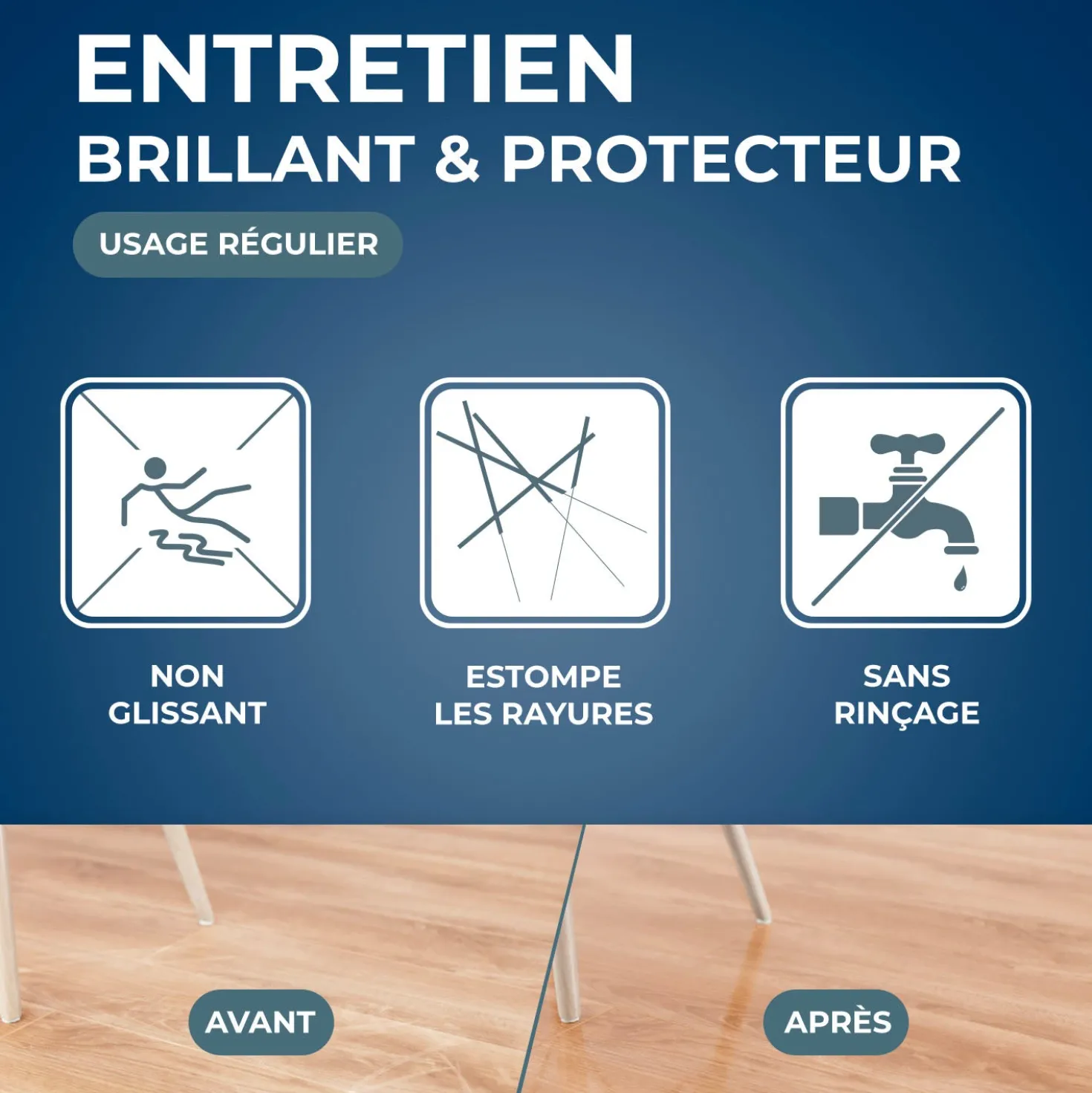 Entretien brillant spécial stratifié