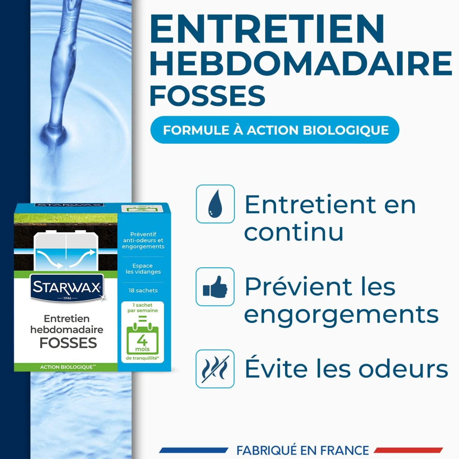 Entretien hebdomadaire pour fosses septiques