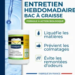Entretien hebdomadaire pour bacs à graisses
