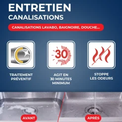 Entretien javel pour canalisations