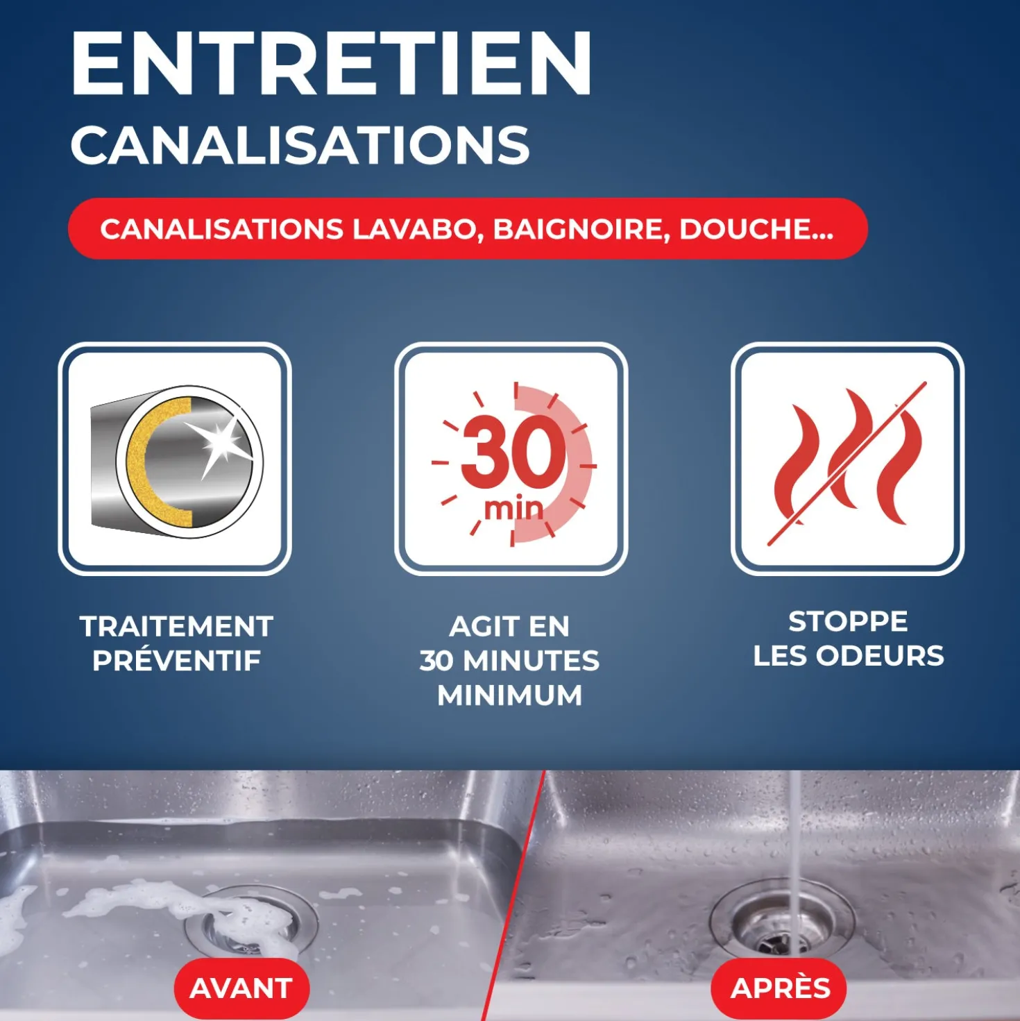 Entretien javel pour canalisations