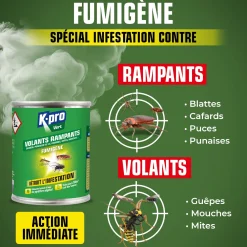 Fumigène contre les insectes volants et rampants