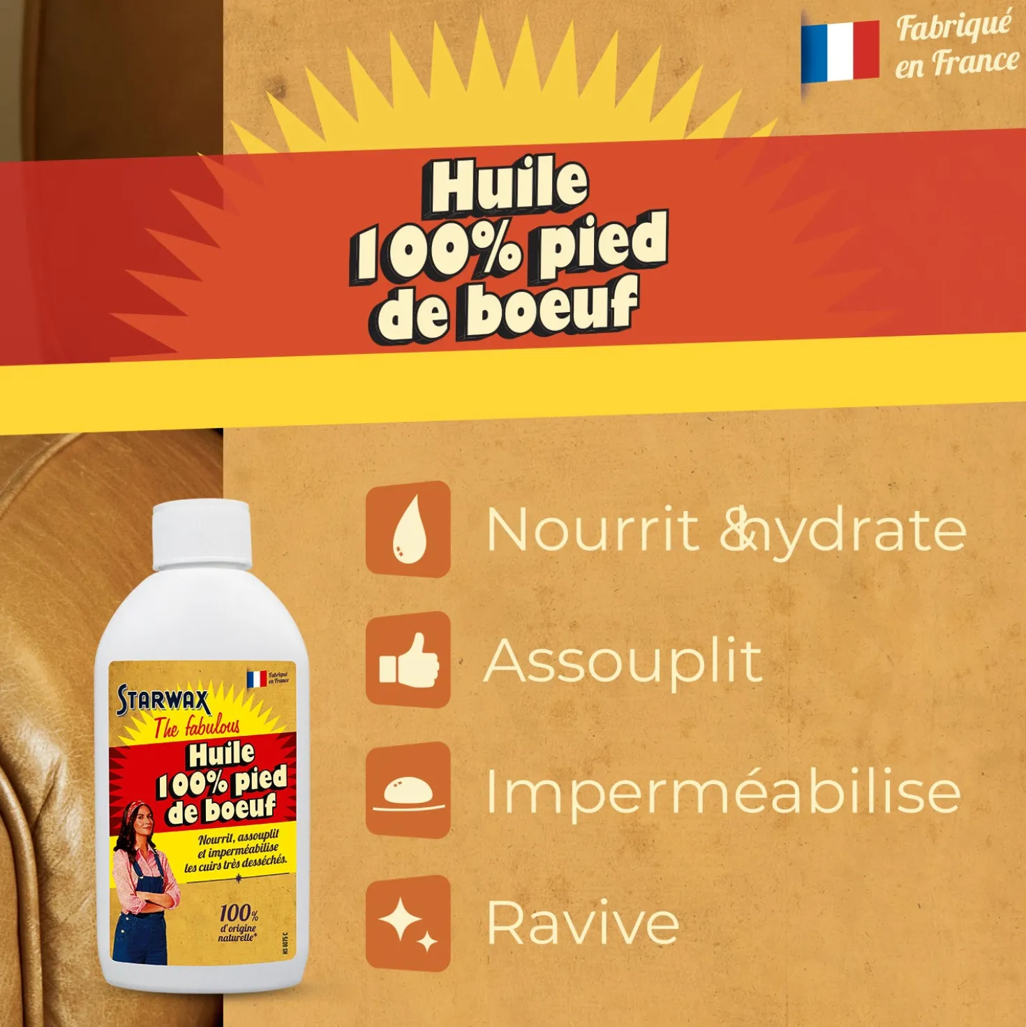 Huile 100% pied de bœuf