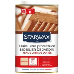 Huile ultra protectrice tenue longue durée pour mobilier de jardin en bois