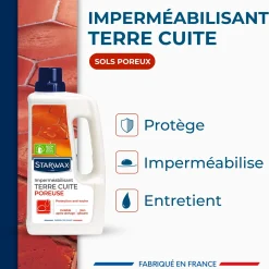 Imperméabilisant terre cuite poreuse