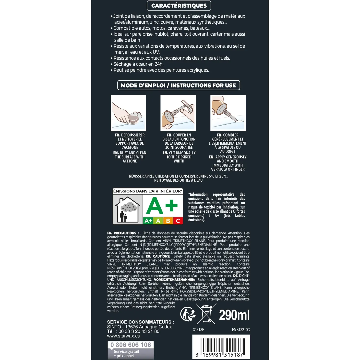 Joint mastic auto marine