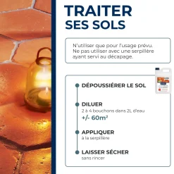 Lait de brillance pour tomettes et terres cuites