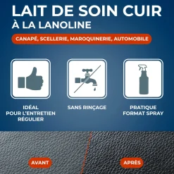 Lait de soin pour cuir