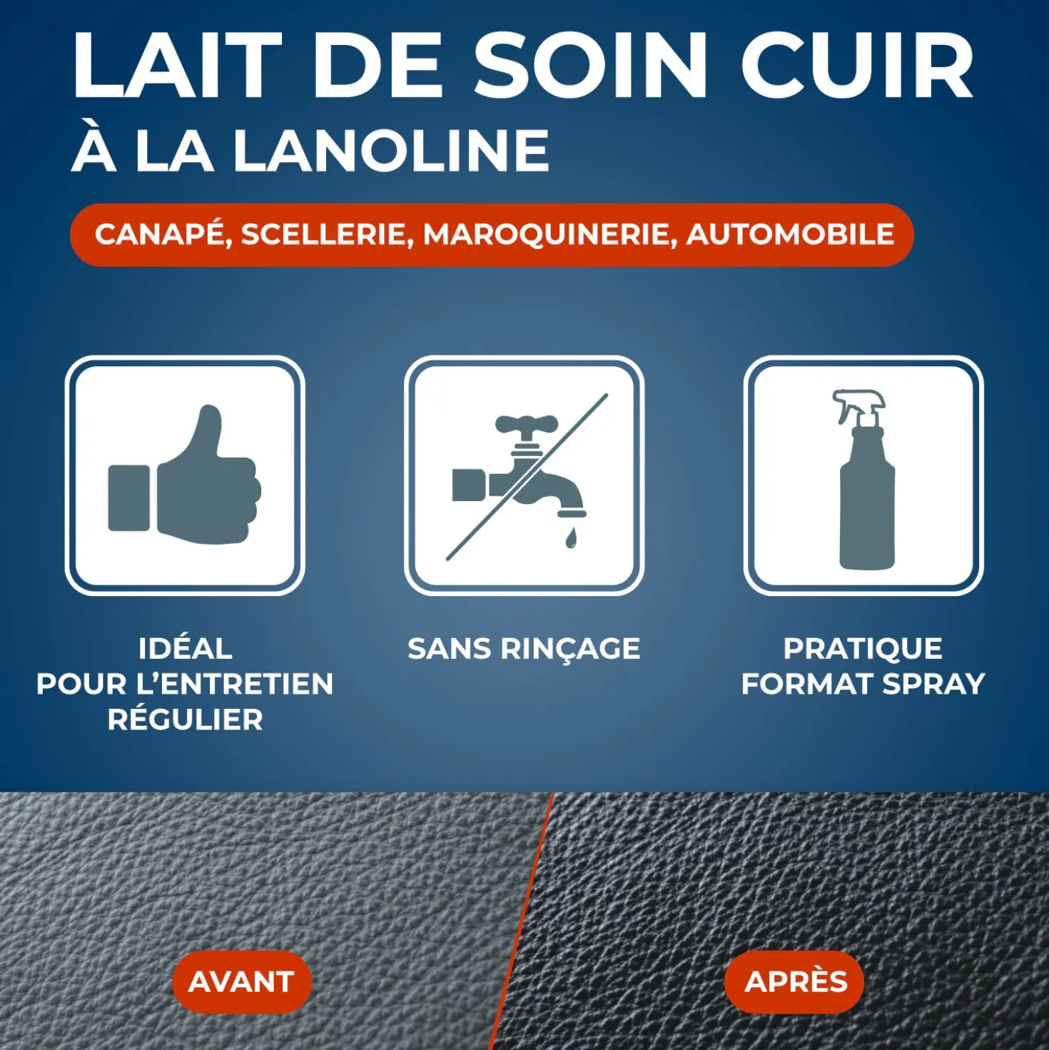 Lait de soin pour cuir