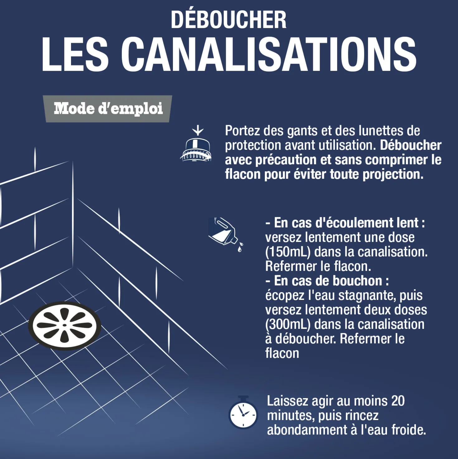 Le déboucheur extra efficace cheveux