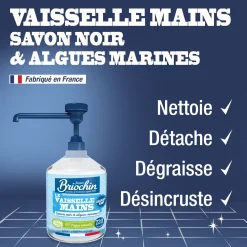 Liquide Vaisselle Mains Savon noir & Algues Marines