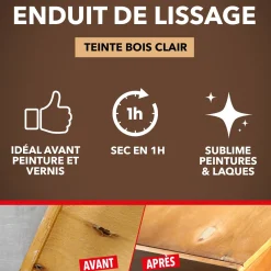Lisse parfaitement le bois