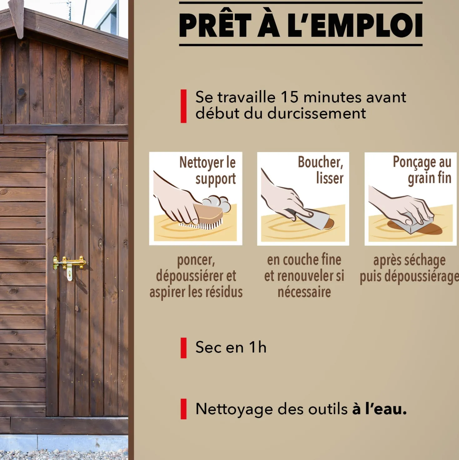 Lisse parfaitement le bois
