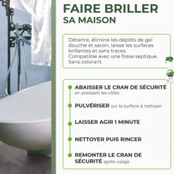Lot de 3 Anti-calcaire express pour salle de bains