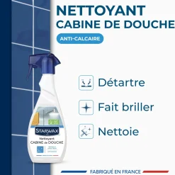 Lot de 3 Nettoyant anti-calcaire pour cabine de douche