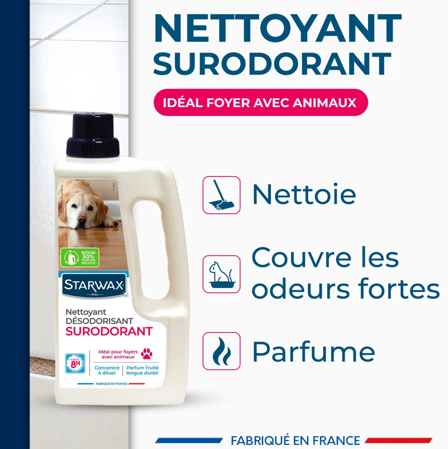 Lot de 3 Nettoyant désodorisant surodorant