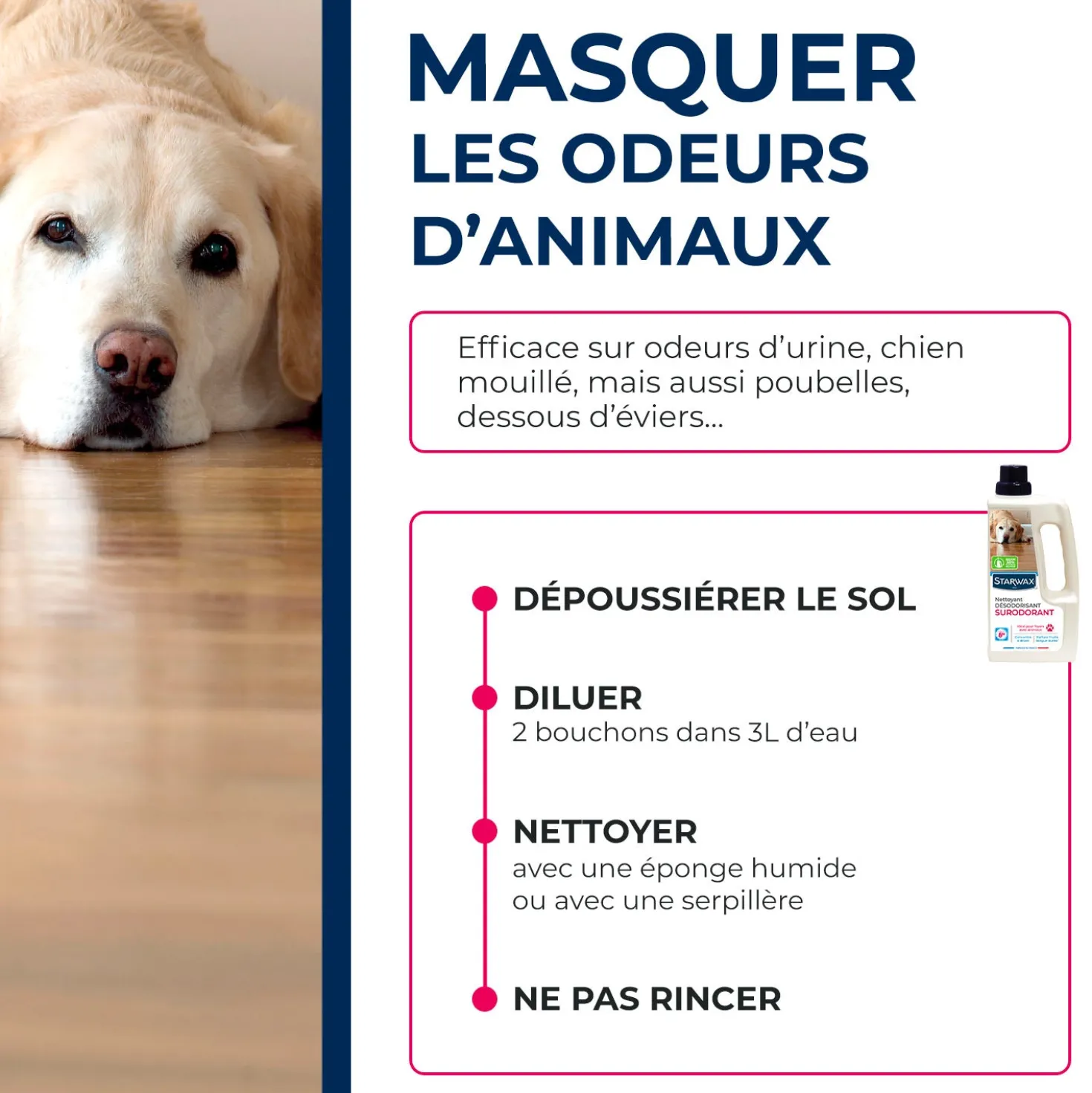 Lot de 3 Nettoyant désodorisant surodorant