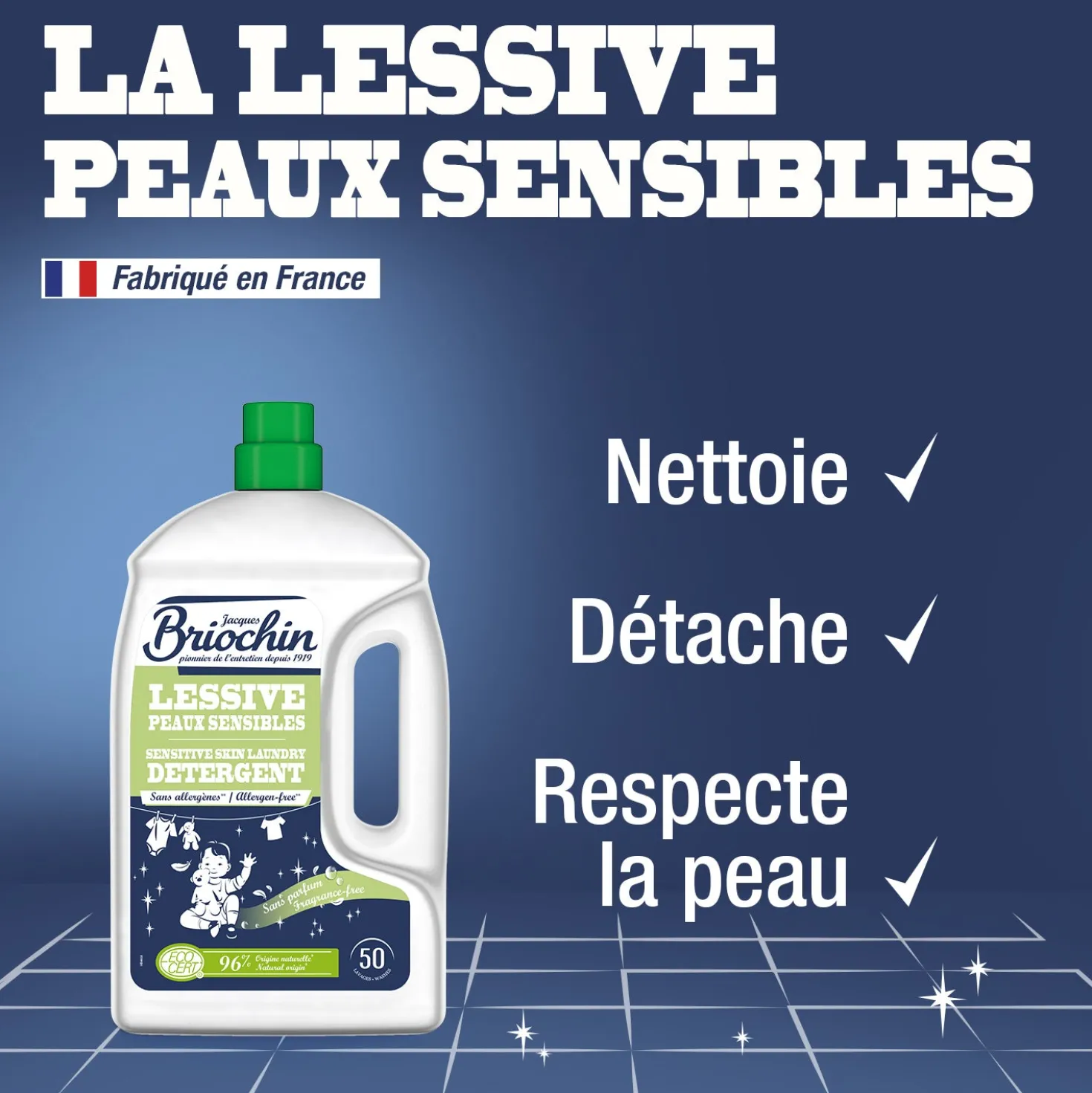 Ma Lessive Peaux Sensibles– Sans parfum- 50 lavages