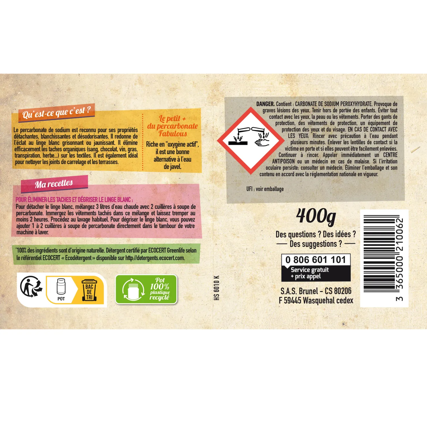 Ma poudre détachante & raviveur de blancheur au percarbonate de soude – Pot pratique