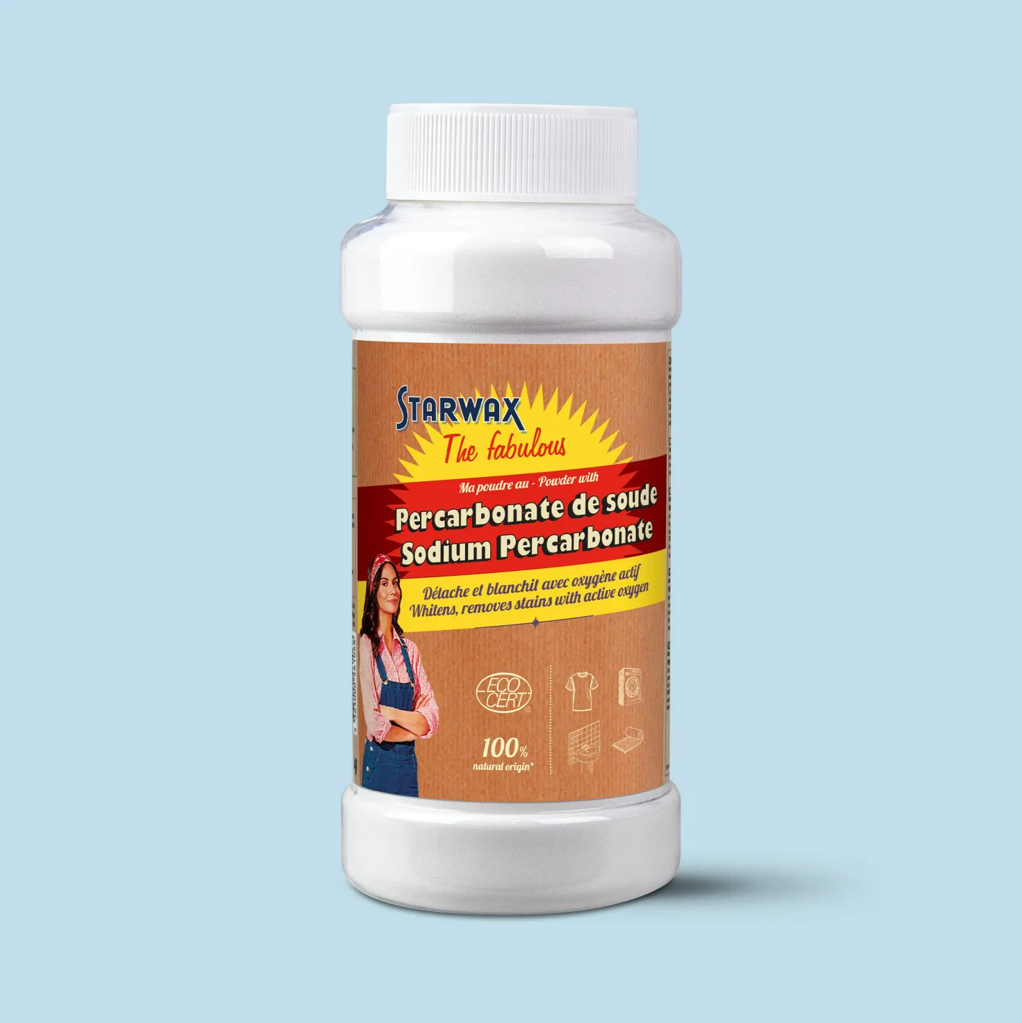 Ma poudre détachante & raviveur de blancheur au percarbonate de soude – Pot pratique