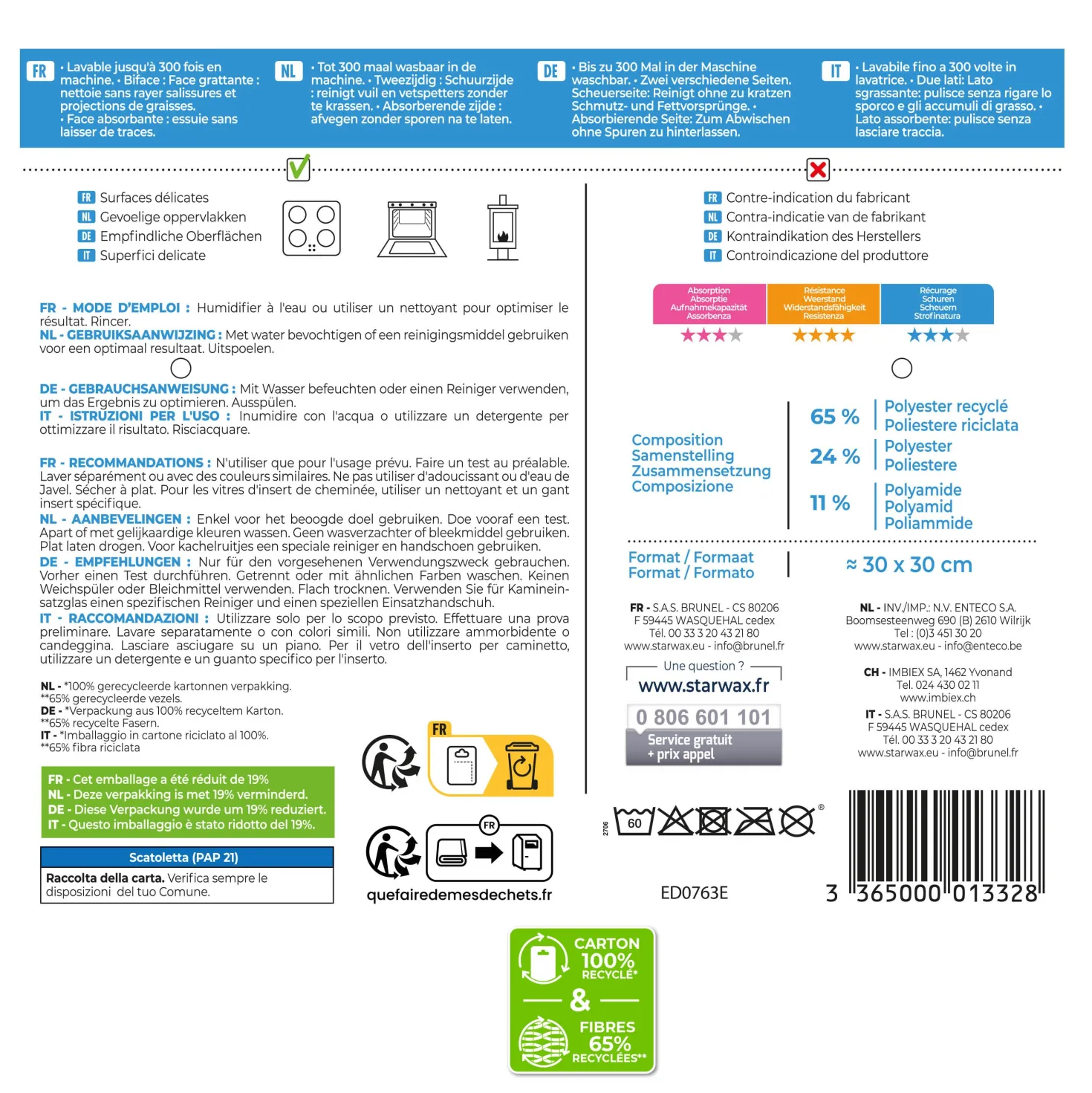 Microfibre Induction et Vitroceram