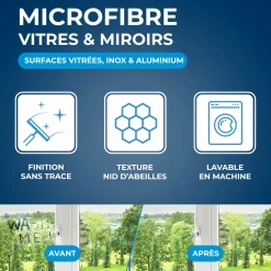 Microfibre vitres et miroirs