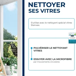 Microfibre vitres et miroirs