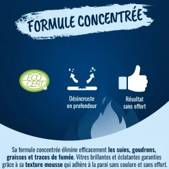 Mousse nettoyante vitre et insert