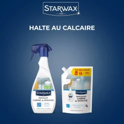 Nettoyant anti-calcaire pour cabine de douche
