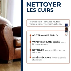 Nettoyant cirant pour cuir