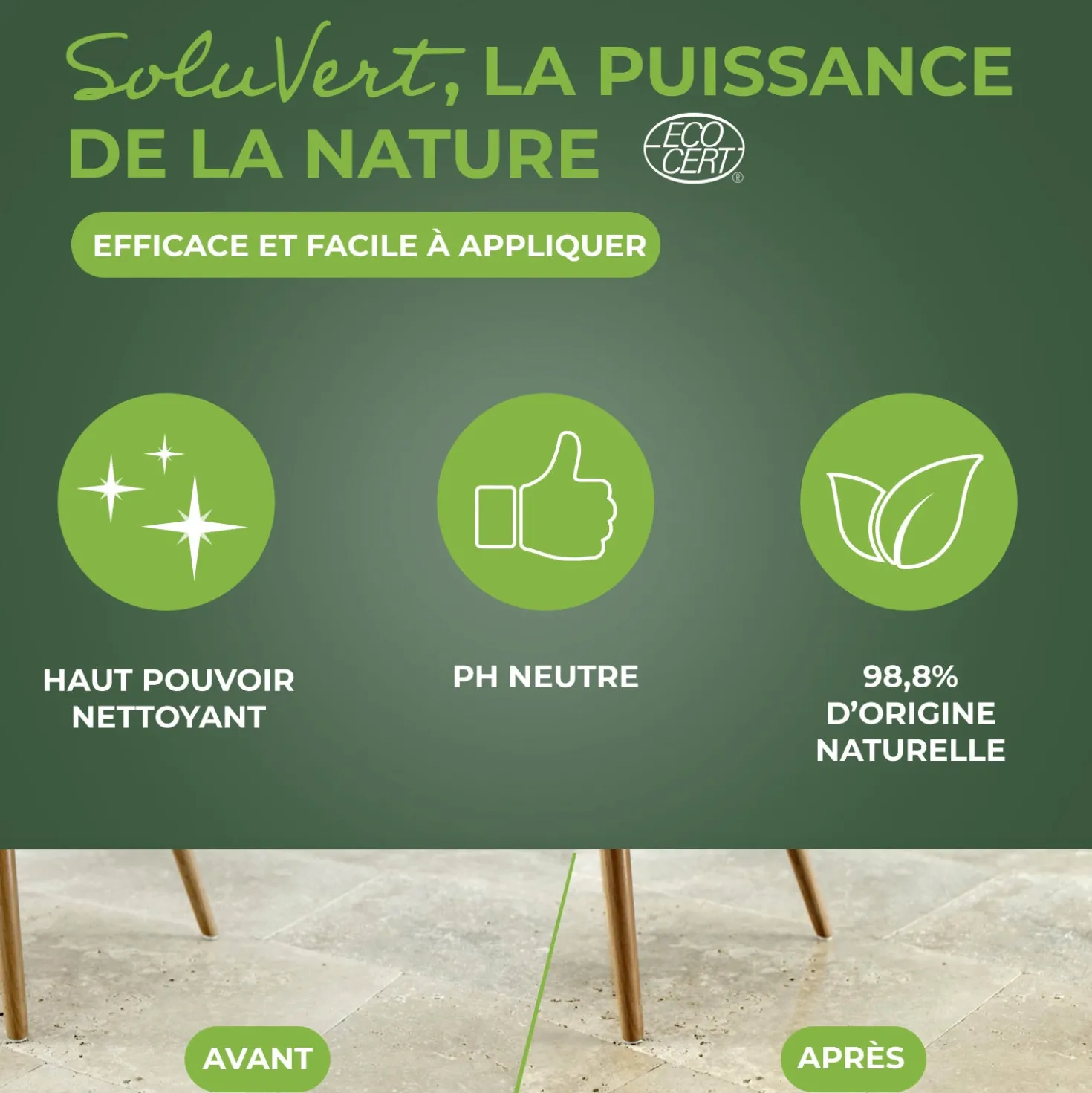Nettoyant concentré pour carrelages et sols plastiques