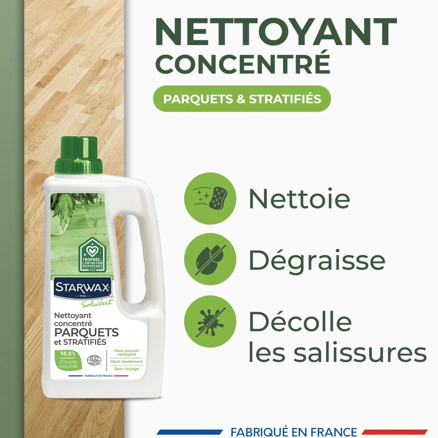Nettoyant concentré pour parquets et sols stratifiés