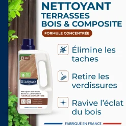 Nettoyant concentré pour terrasses en bois et composite