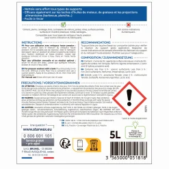 Nettoyant décrassant pour toitures, murs, et sols extérieurs