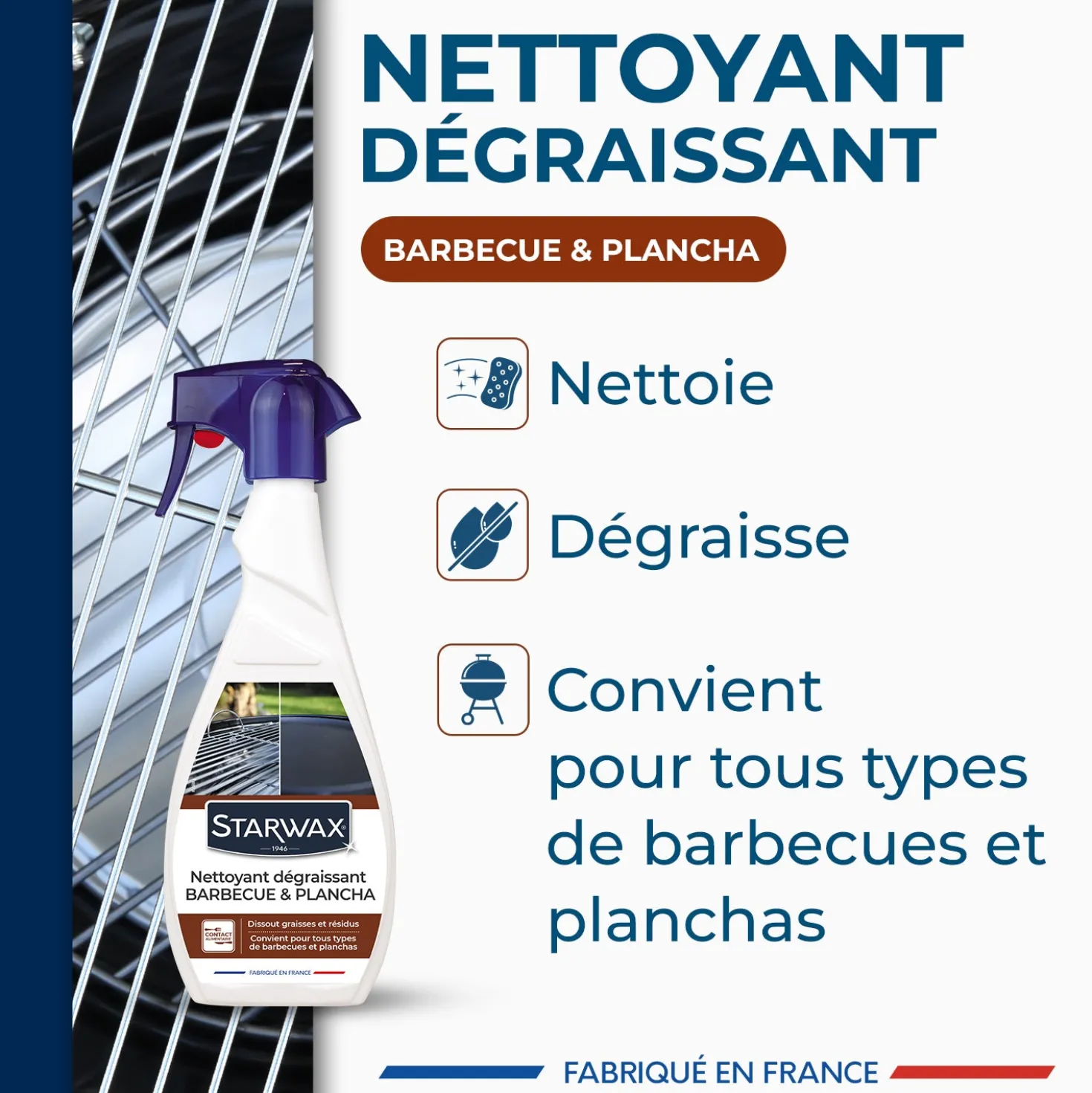 Nettoyant dégraissant pour plancha et barbecue