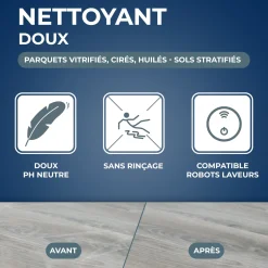 Nettoyant doux pour parquets et sols stratifiés
