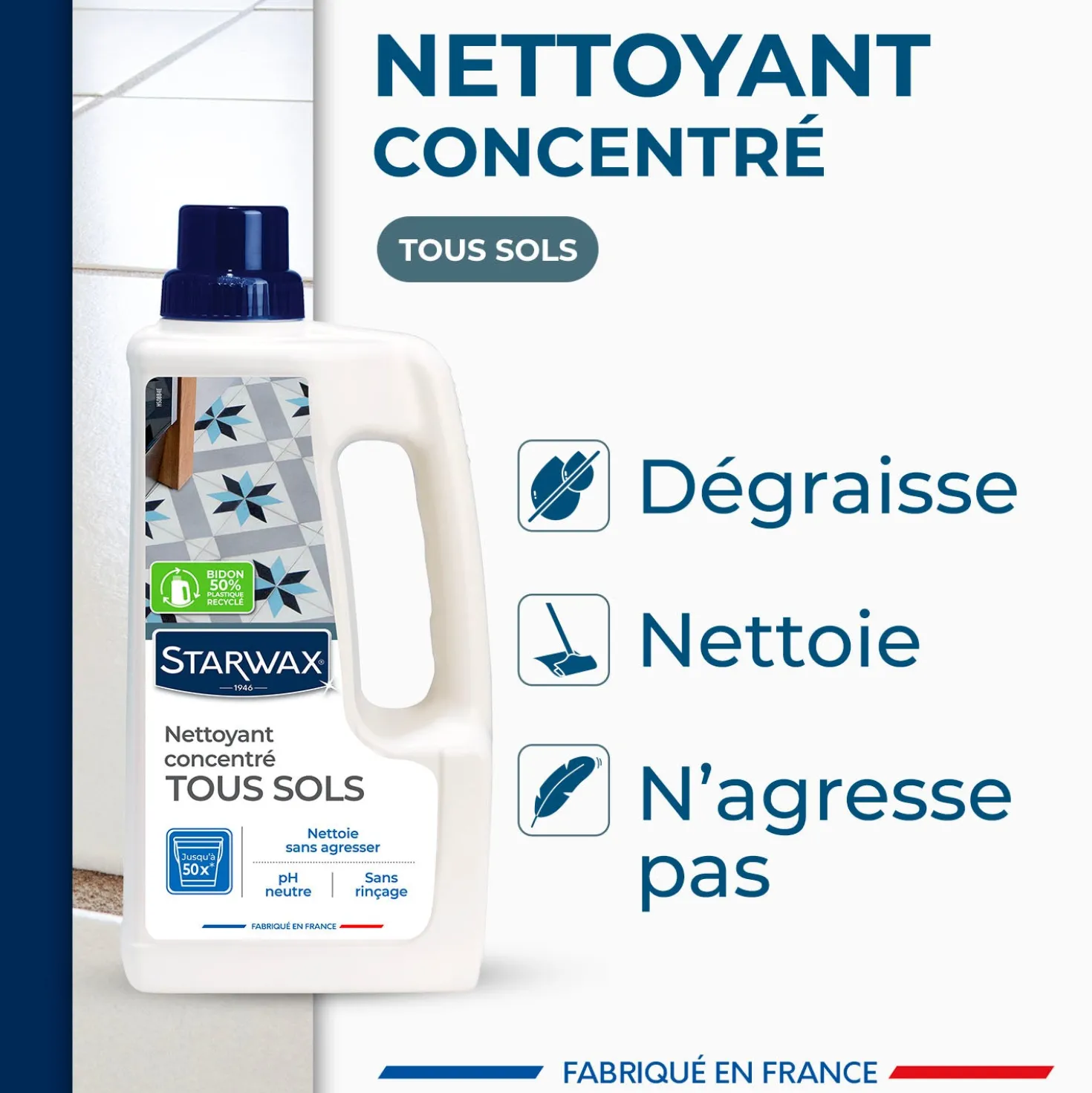 Nettoyant doux pour sols intérieurs