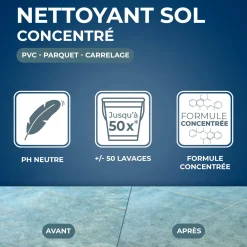 Nettoyant doux pour sols intérieurs