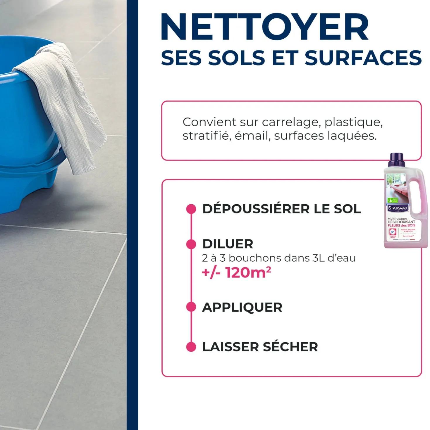 Nettoyant désodorisant longue durée parfum fruit des bois