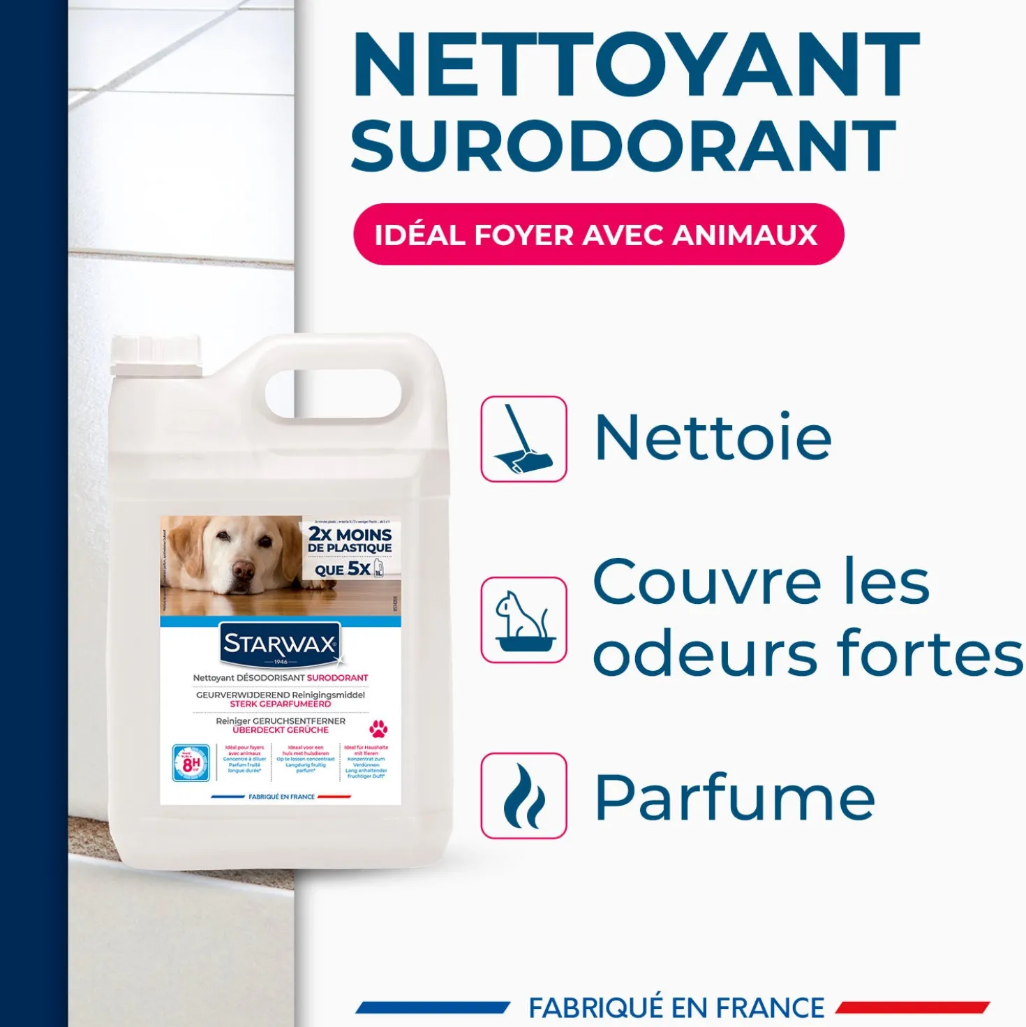 Nettoyant désodorisant surodorant