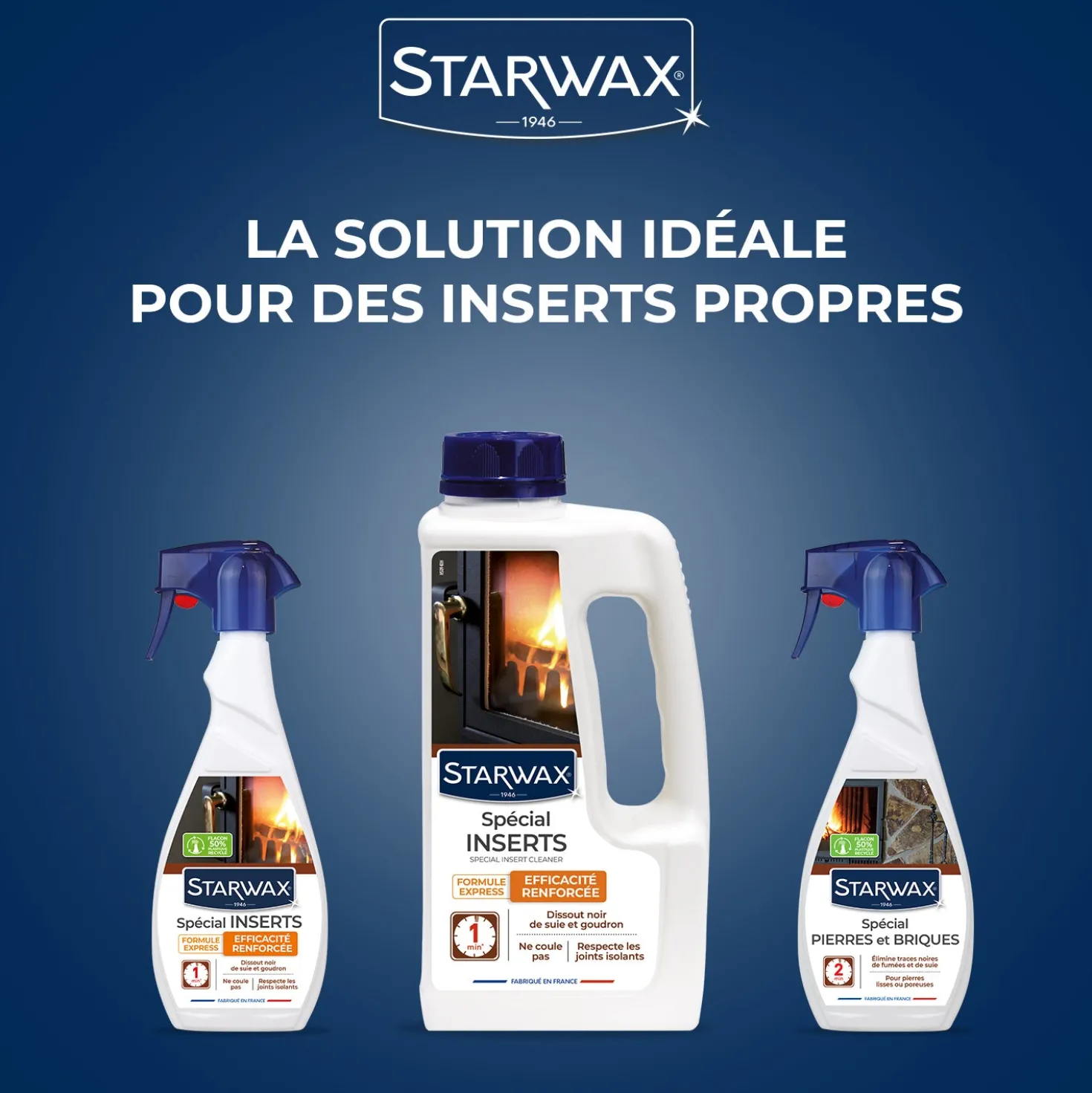 Nettoyant express inserts pour poêle & cheminée