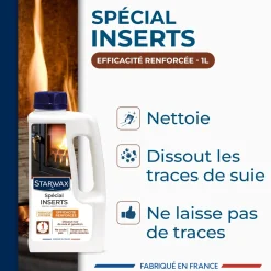 Nettoyant express inserts pour poêle & cheminée