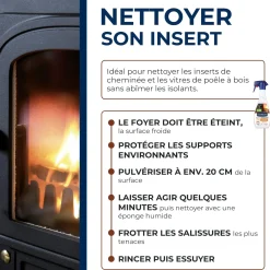 Nettoyant express inserts pour poêle & cheminée