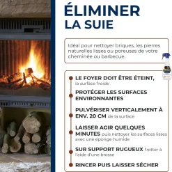 Nettoyant pierres et briques pour cheminée
