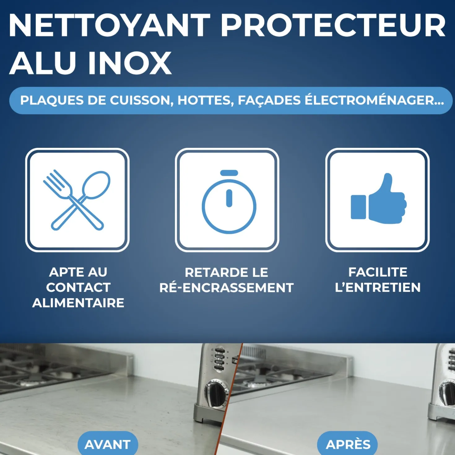 Nettoyant protecteur pour alu et inox