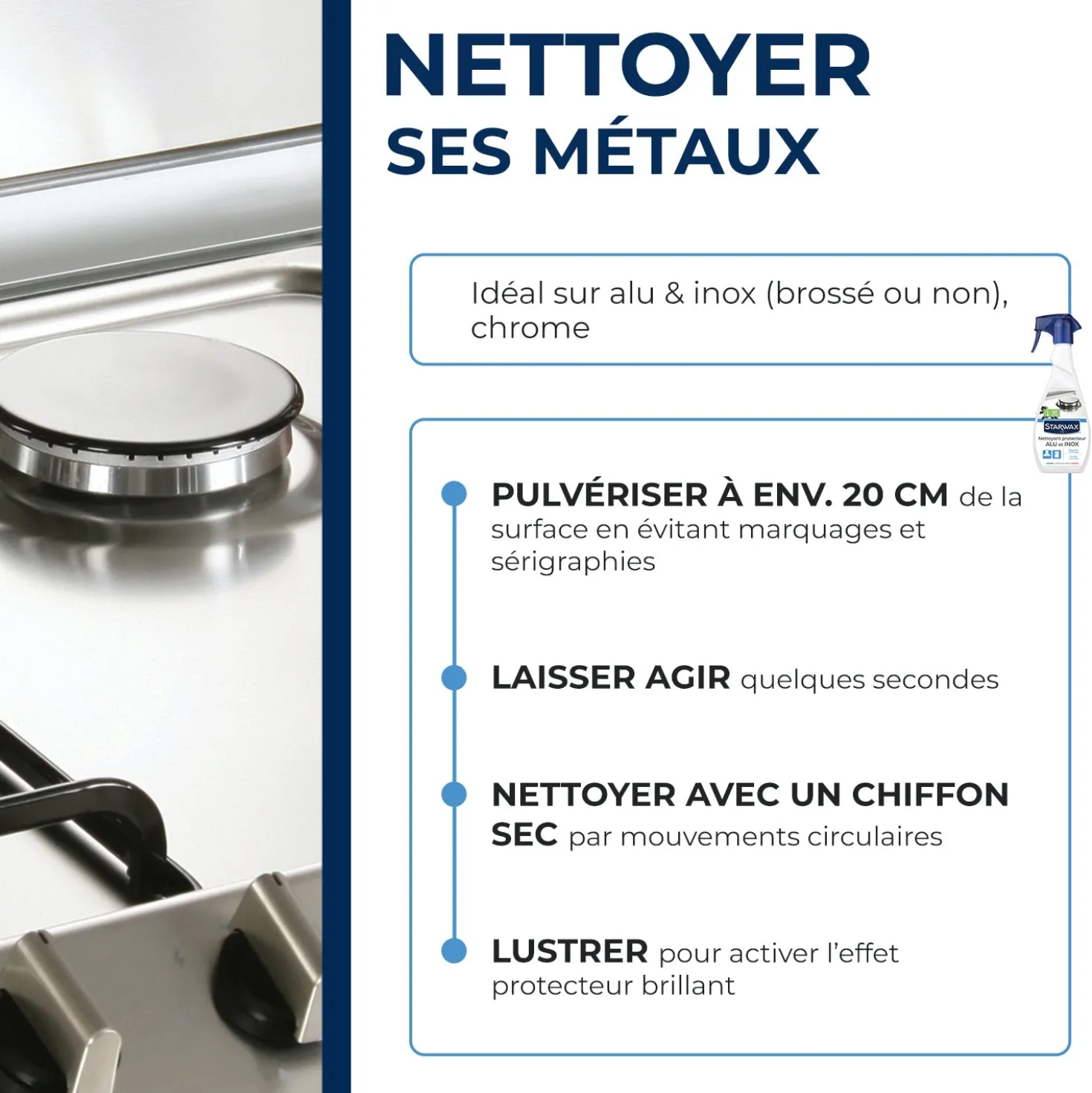 Nettoyant protecteur pour alu et inox
